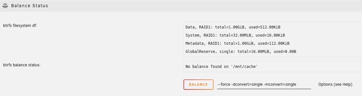 Conversion de RAID 1 à Single profile